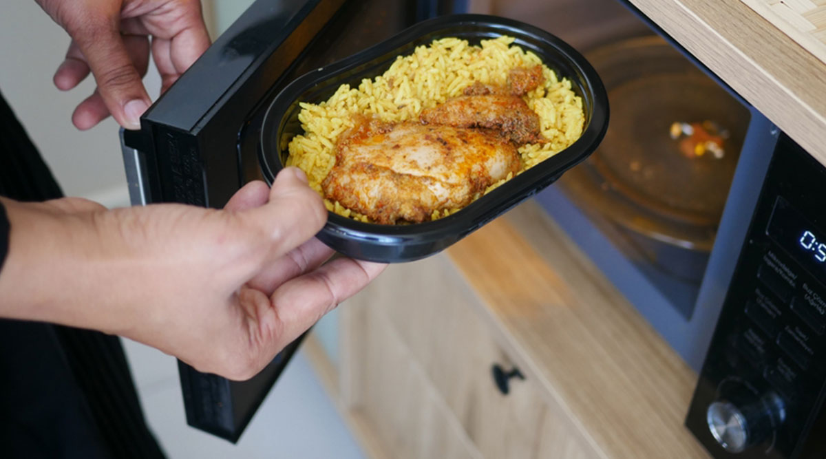 Opwarmen van eten in de magnetron