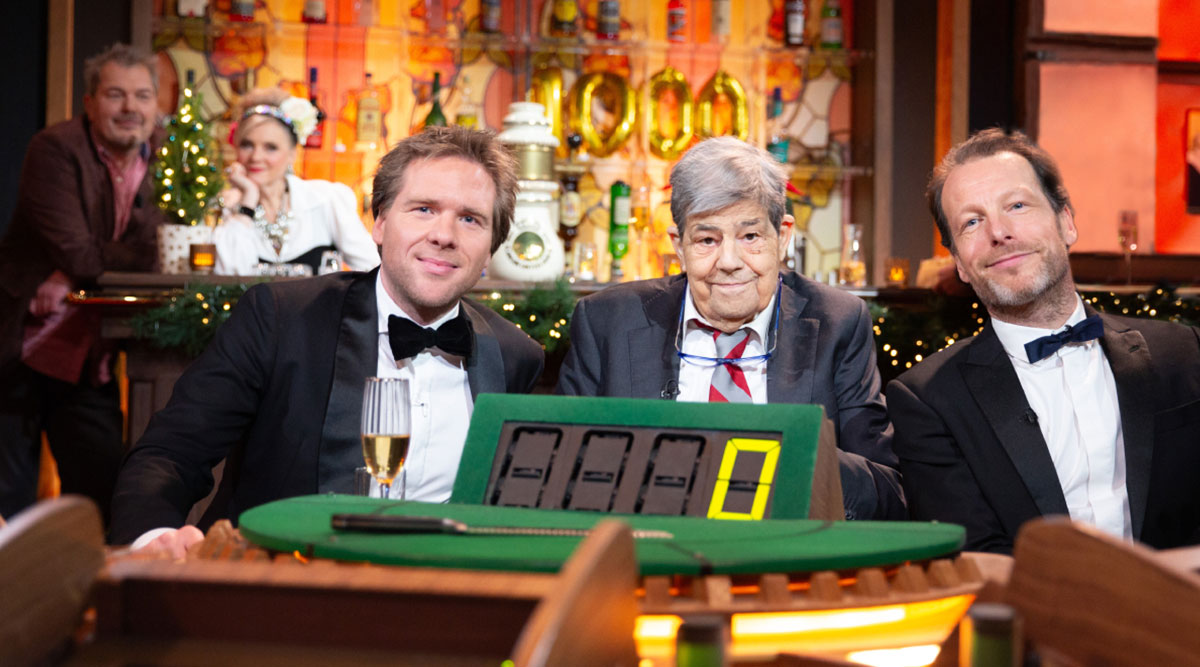 Presentatoren van Met het Mes of Tafel Sjoerd van Ramshorst, Joost Prinsen en Herman van der Zandt