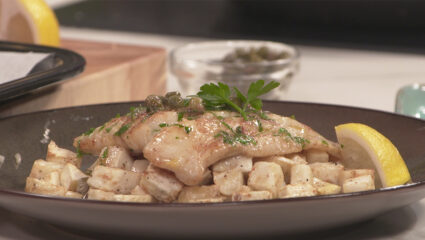 Kook mee met MAX: kabeljauw met geroosterde knolselderij en kappertjessaus