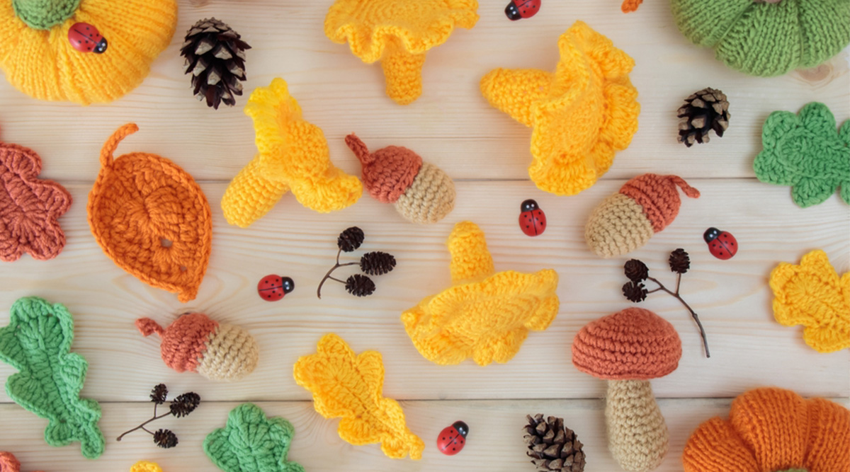 Gehaakte herfstattributen