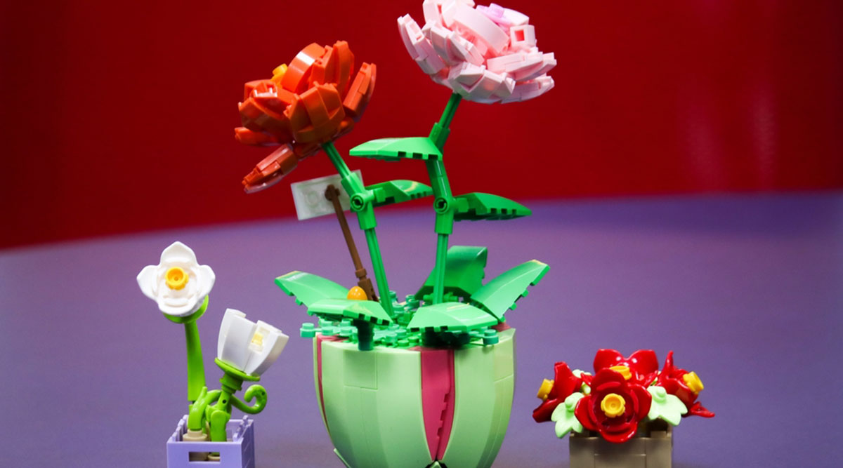 Puzzel LEGO bloemen