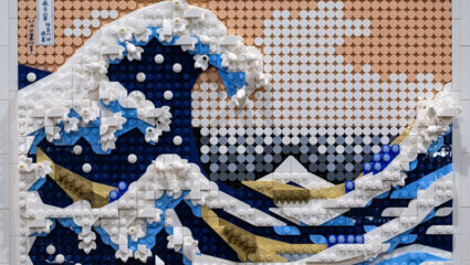 Puzzel Hokusai golf van LEGO