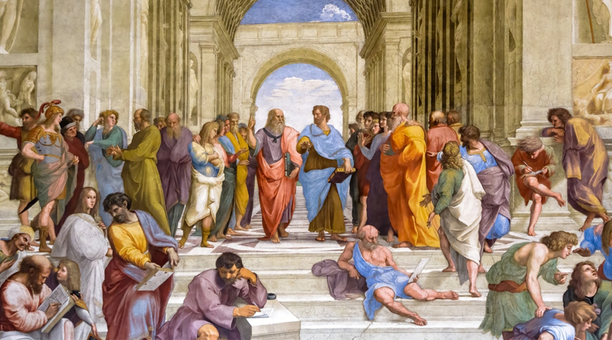 Een beroemde fresco van Raffaello Sanzio.