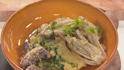 Kook mee met MAX: spinaziepolenta met geroosterde venkel en sardines