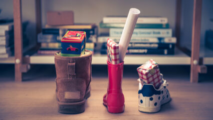 Sinterklaasgedicht in een schoen.