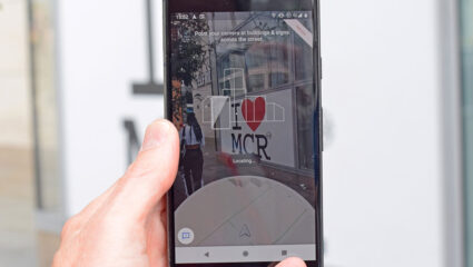 Gebouw scannen met Google Lens.