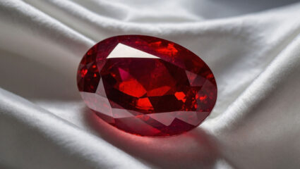 Puzzel van edelsteen robijn