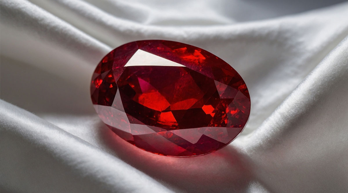 Puzzel van edelsteen robijn