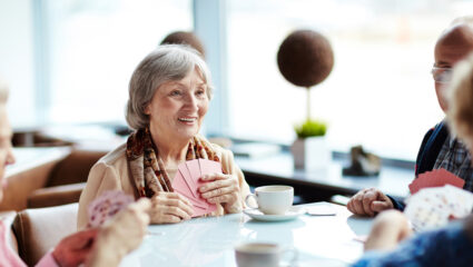 Mevrouw in een verpleeghuis.