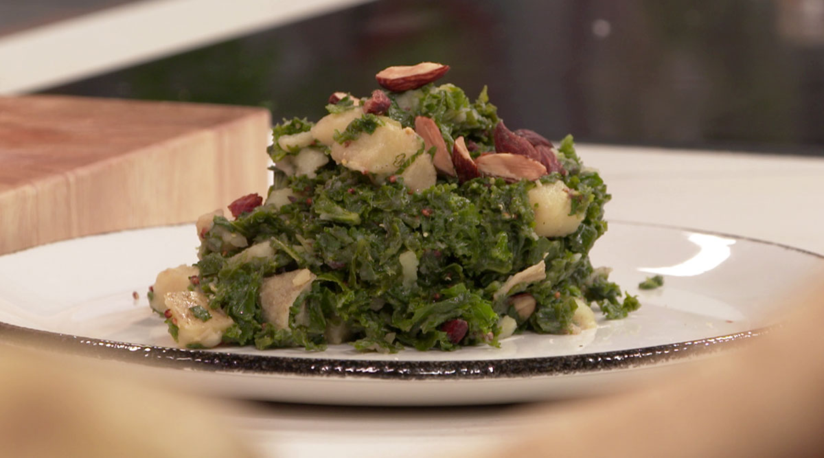 Kook mee met MAX: aardappelstoof met boerenkool, pastinaak en mosterdroom.