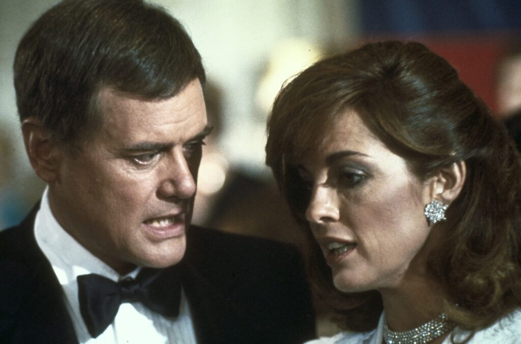 J. R. Ewing, gespeeld door Larry Hagman en Sue Ellen, gespeeld door Linda Gray
