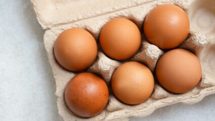 Eieren in een doosje