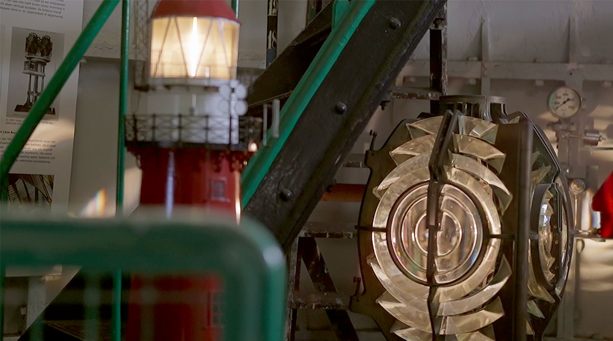 Het museum binnen in de vuurtoren van Hoek van Holland.