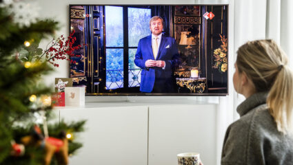 Koning Willem-Alexander tijdens de kersttoespraak