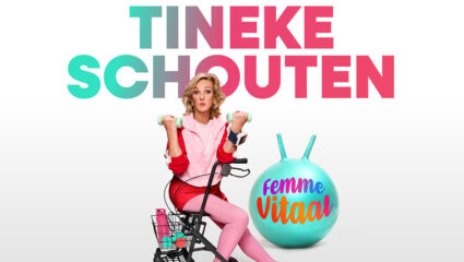 De poster van de voorstelling Femme Vitaal van Tineke Schouten.