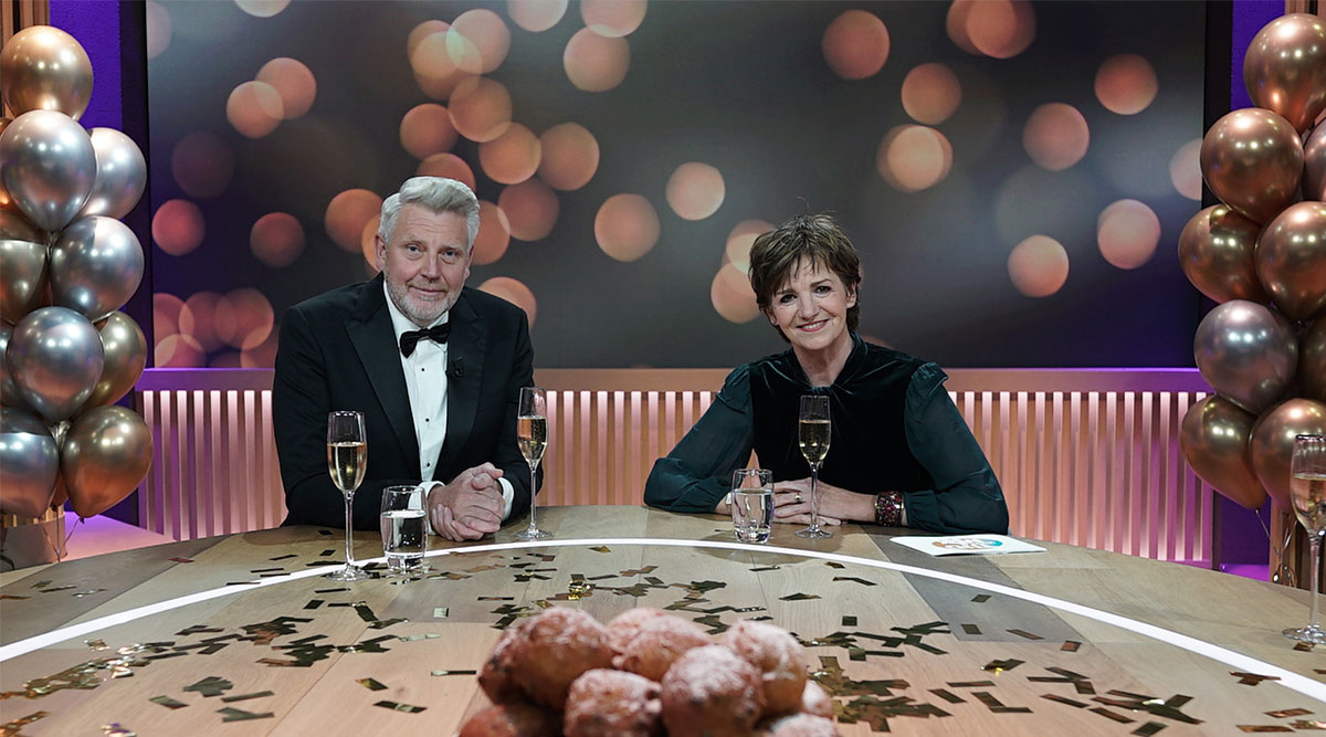 Sybrand Niessen en Martine van Os in de Tijd voor MAX oudejaarsspecial.