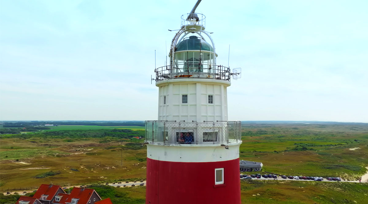 De koepel van de vuurtoren van Texel.