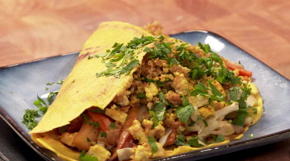 Kook mee met MAX: knapperige Vietnamese pannenkoek met groente (bahn xeo)