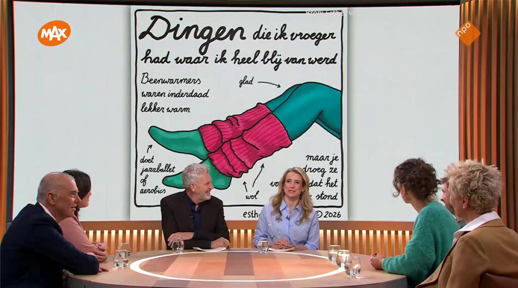 Historyfluencer Esther van der Krol vertelt wat haar goede voornemen voor 2026 is en maakt een nostalgische tekening