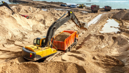 Puzzel: graafmachine en dumper