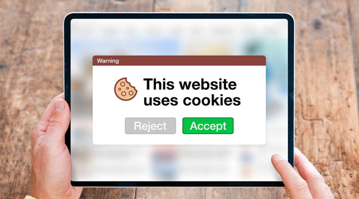 Melding over cookies op een website