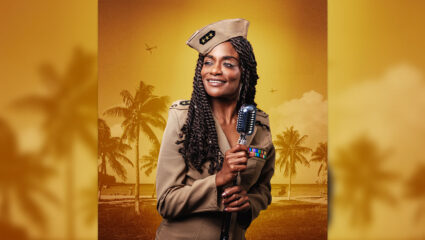 De poster van het theaterconcert Rum and Coca-Cola van Izaline Calister.