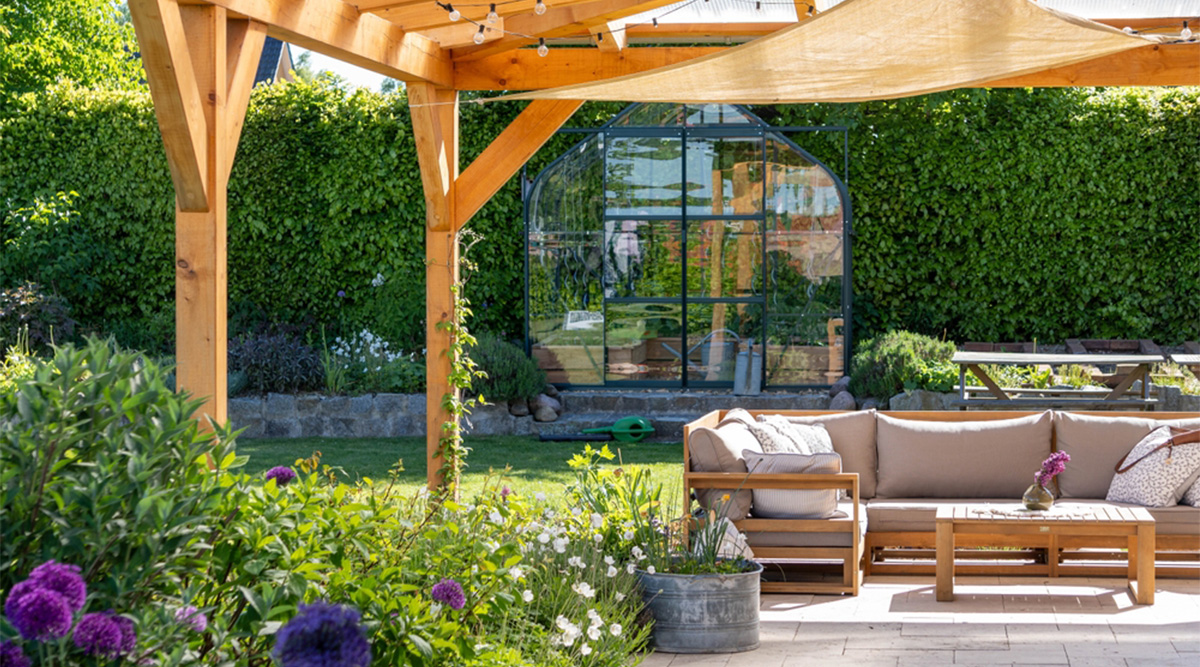 Een gezellige overkapping.