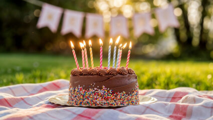 Puzzel: maak de verjaardagstaart compleet.