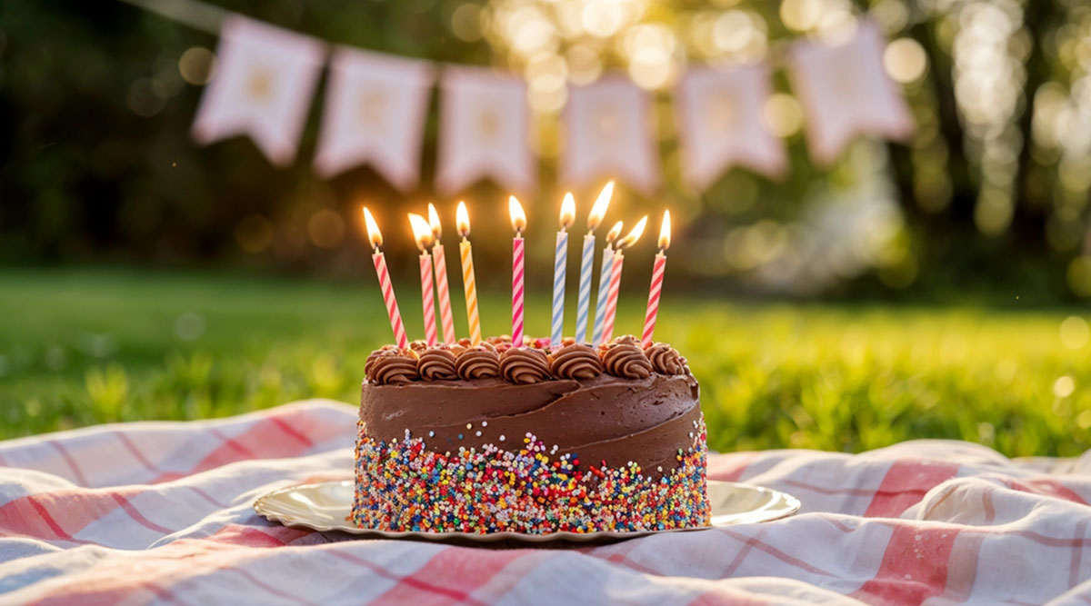 Puzzel: maak de verjaardagstaart compleet.