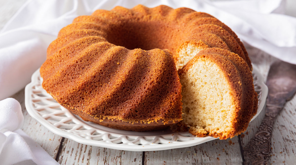 Champagnecake in tulbandvorm