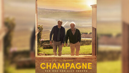 De poster voor de film Champagne van Leo Alkemade.