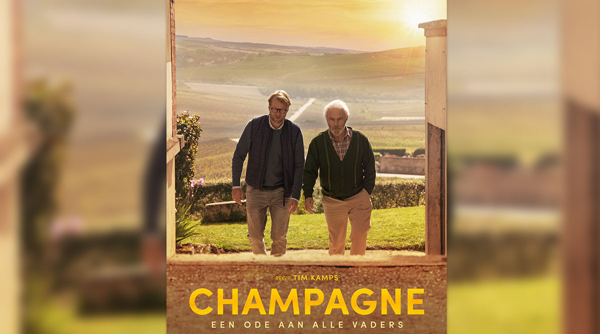 De poster voor de film Champagne van Leo Alkemade.