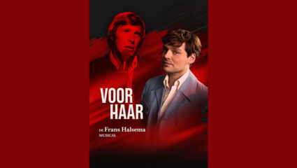 De poster van Voor Haar, de Frans Halsema musical.