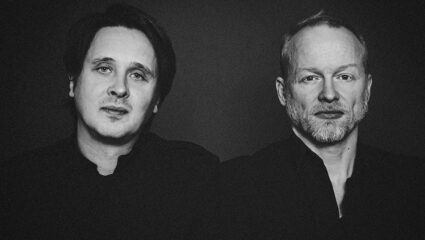 De poster voor de voorsteling Two of Us met Bertolf Lentink en Diederik Nomden.