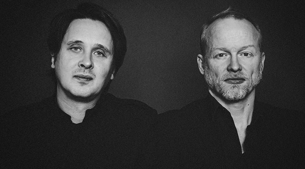 De poster voor de voorsteling Two of Us met Bertolf Lentink en Diederik Nomden.