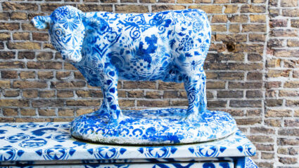Puzzel: Delfts blauwe koe