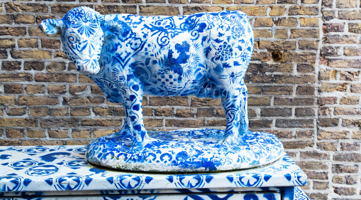 Puzzel: Delfts blauwe koe