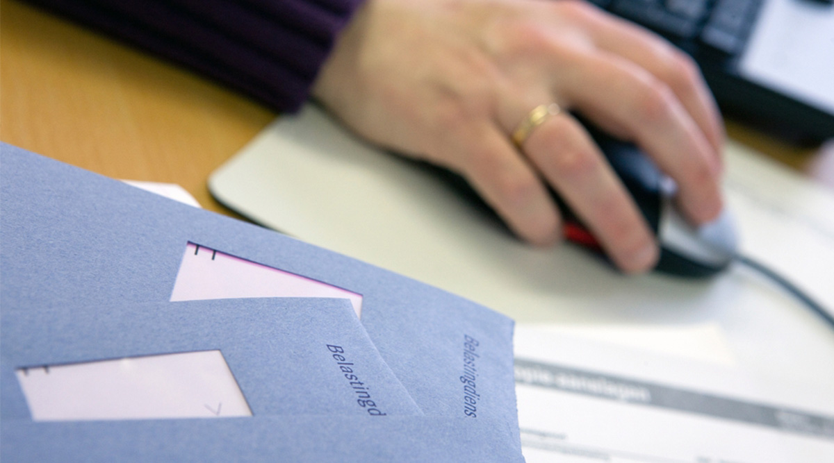 Een brief voor de belastingaangifte van de Belastingdienst.