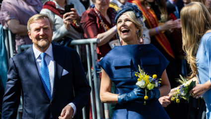 Koning Willem-Alexander, koningin Máxima en prinses Amalia op Koningsdag