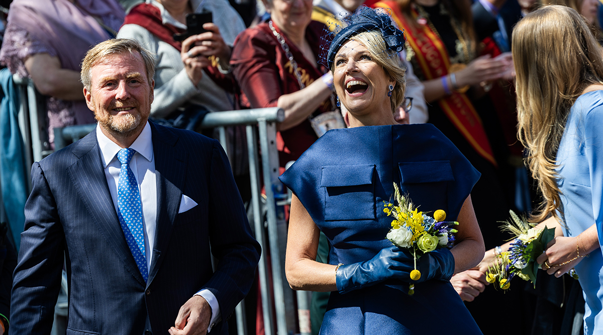 Koning Willem-Alexander, koningin Máxima en prinses Amalia op Koningsdag