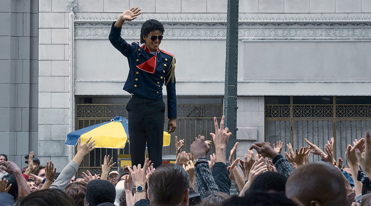 Een beeld uit de film Michael, over het leven van Michael Jackson.