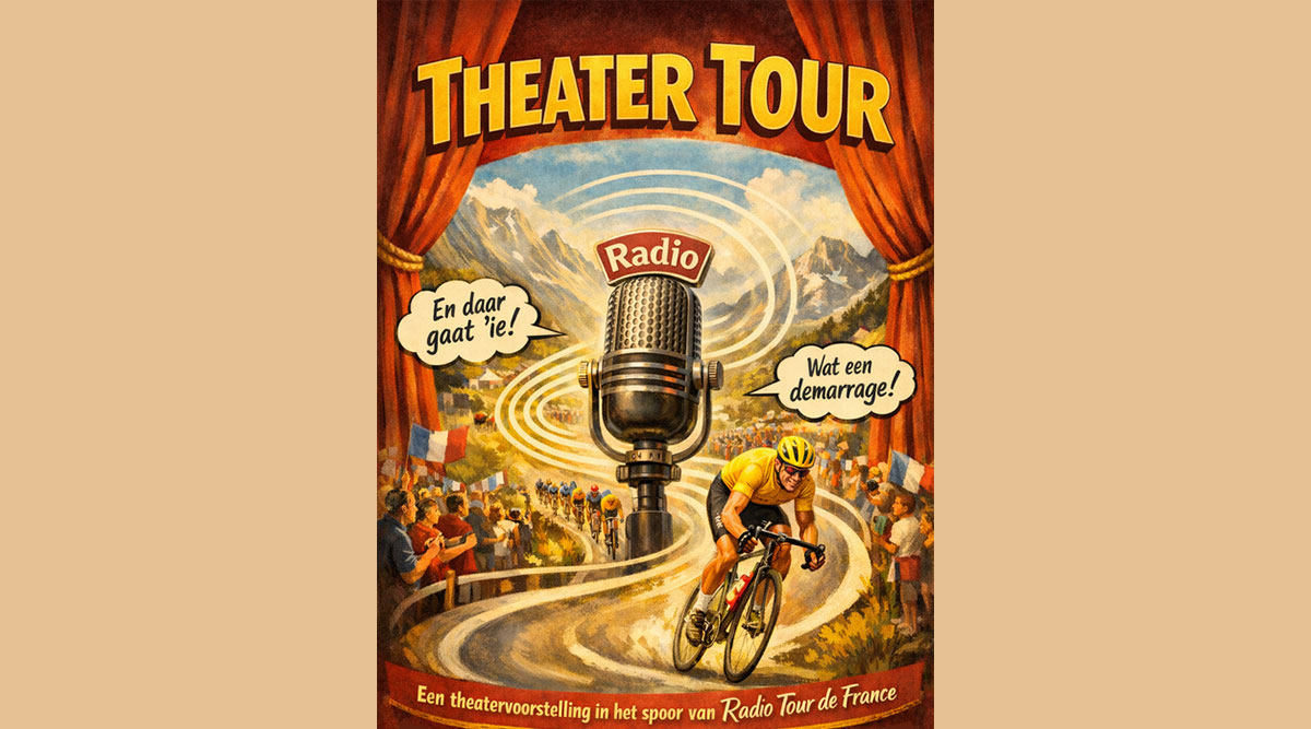 De poster voor Theater Tour met Robbert Meeder en Gio Lippens.