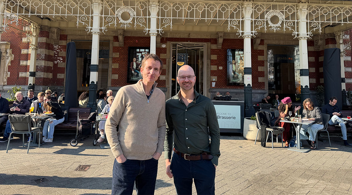 Het theatercollege Het Amerika van Trump met Michiel Vos en Tim de Wit.