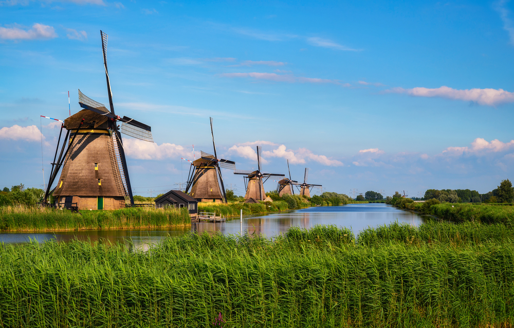 Molens in Kinderdijk.