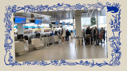 Tijd om in te checken op Schiphol in Het leven van Marian