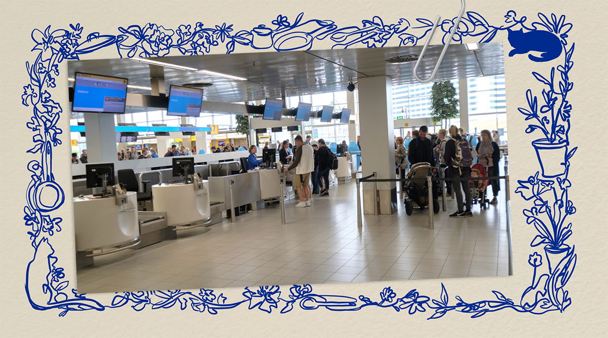 Tijd om in te checken op Schiphol in Het leven van Marian