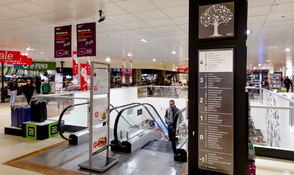 Plattegrond van de Vroom & Dreesmann in Utrecht