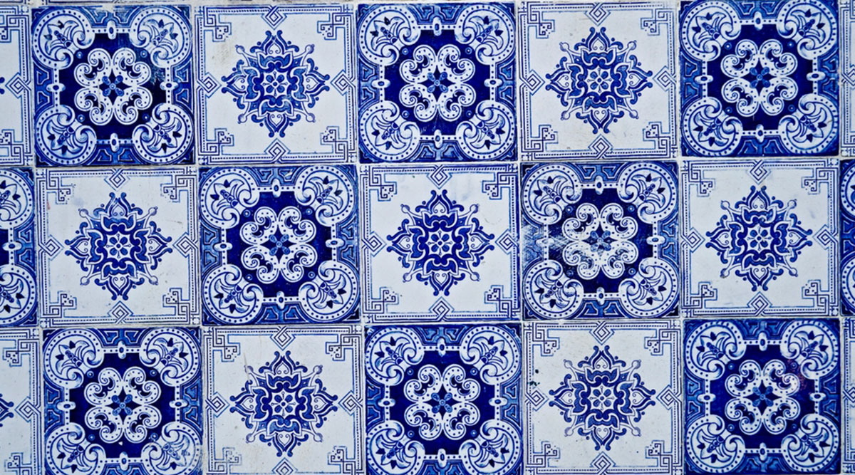 Puzzel Delfts blauwe tegels