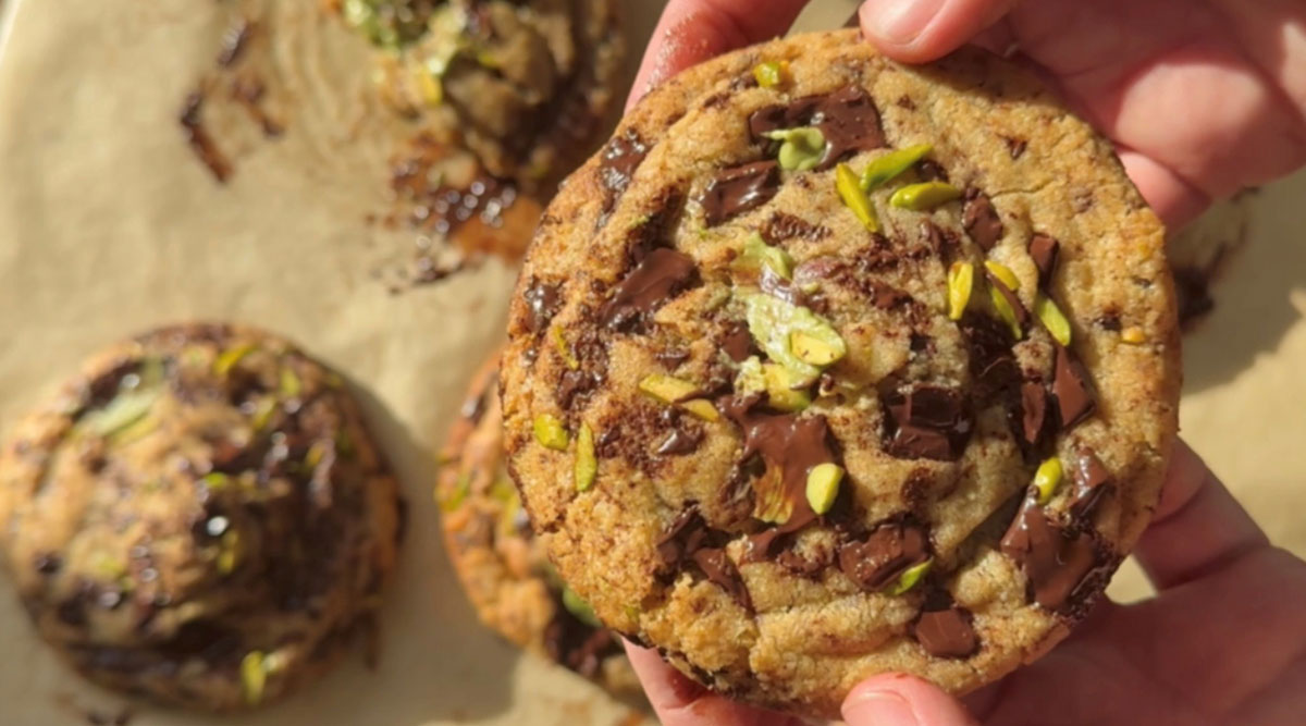 Pistache, limoen & pure chocolade cookies van Christiaan de Vries