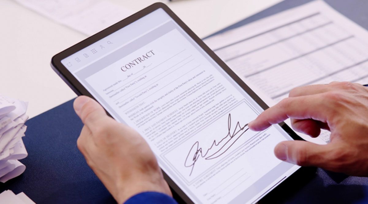 Een digitale handtekening zetten